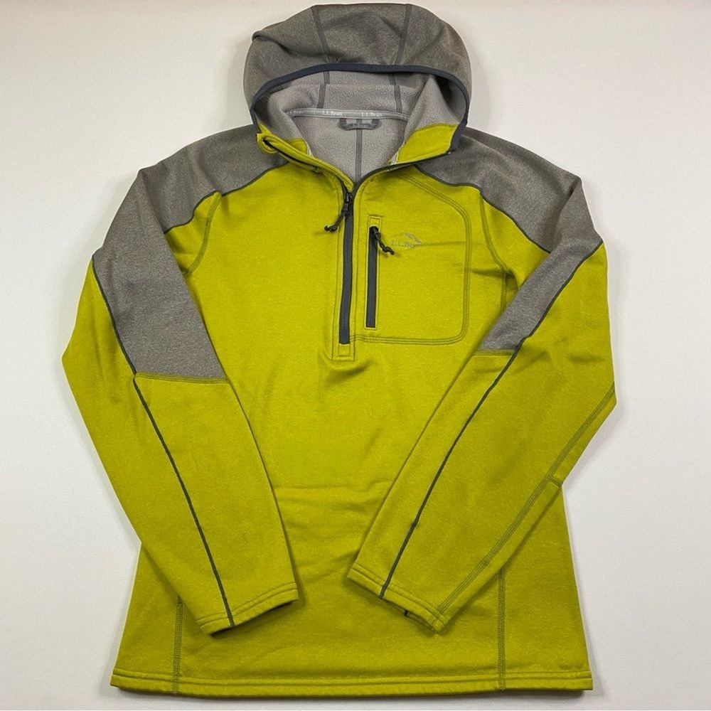 L.L. Bean Fleece Hoodie‎ Mens S 1/4 Zip Pullover Outdoors Hiking Gorpcore